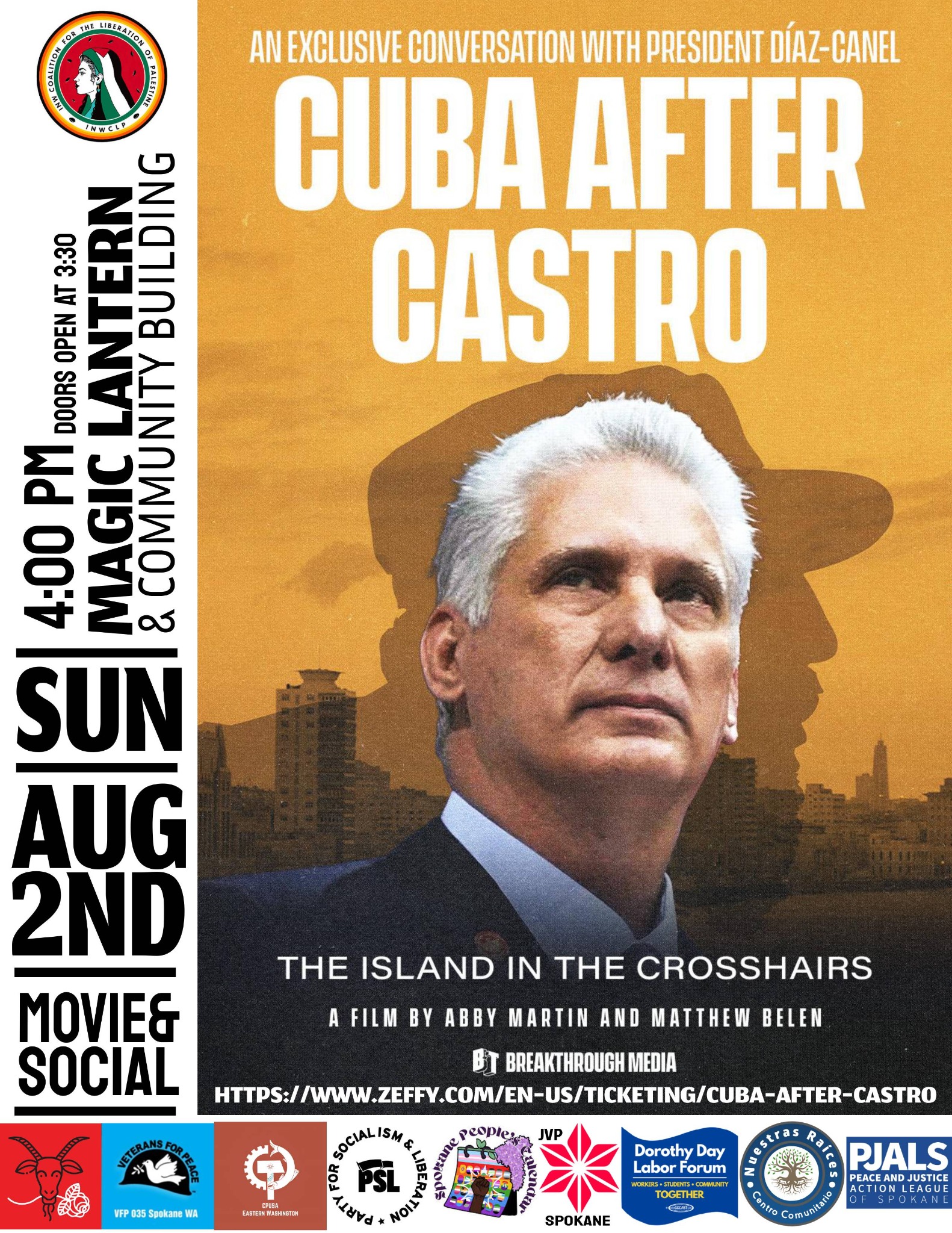 Cuba After Castro film screening flyer