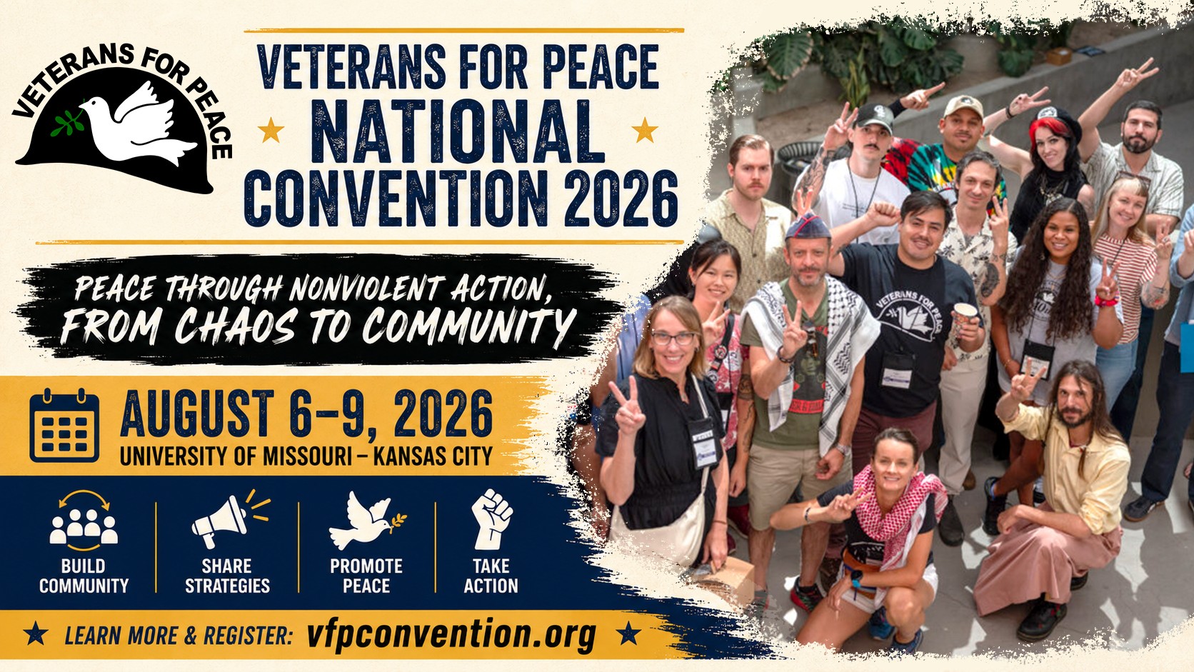Veterans For Peace National Convention 2026, August 6 through 9 in Kansas City