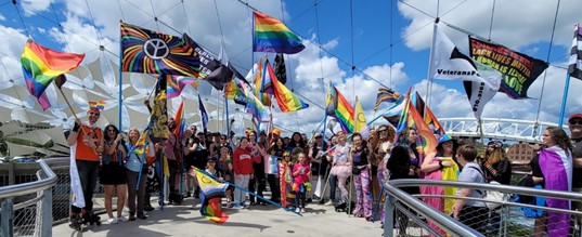 June VFP and Pride For Peace atop the Pavilion June— second photo